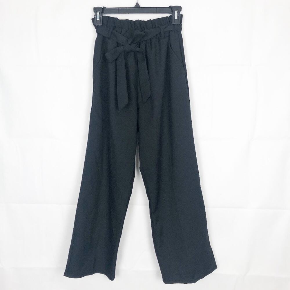 Aphrodite Women's Pants XS Pull On Paper Bag Waist Cropped Office Career Dressy